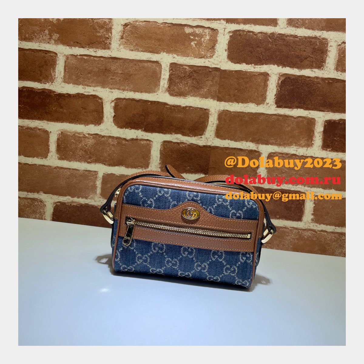 G*u*i replica 517350 ophidia gg mini blue bag