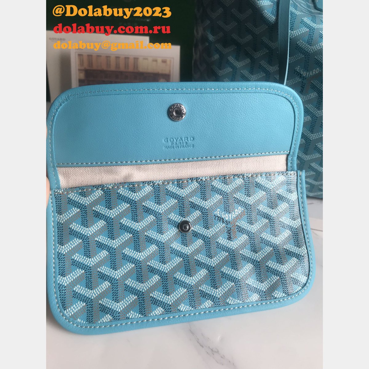 Luxury Goyard Saint Louis 020184/020144 PM/GM Blue Replica Bag