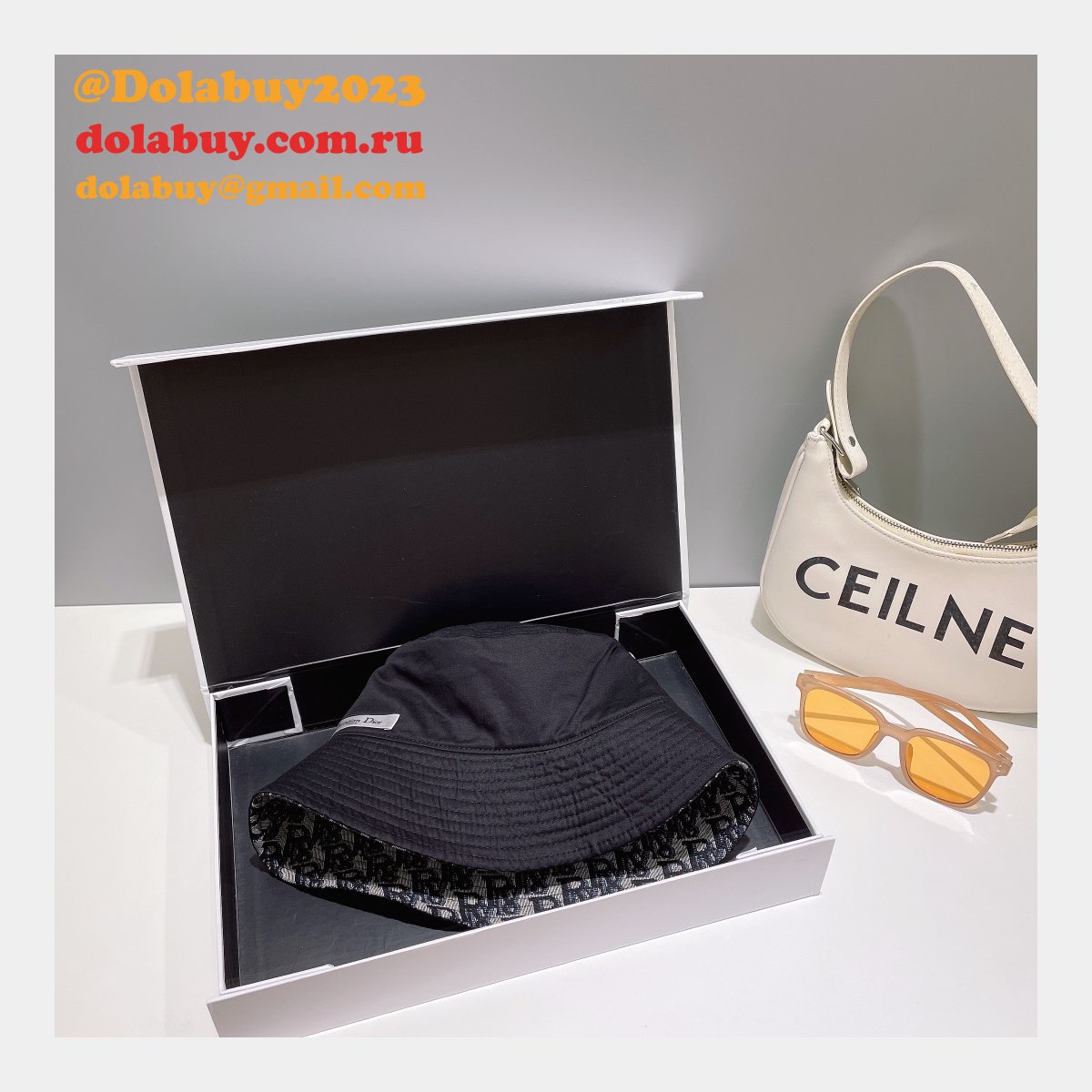 Replica Dior Wearable on both sides Fisherman Wholesale hat