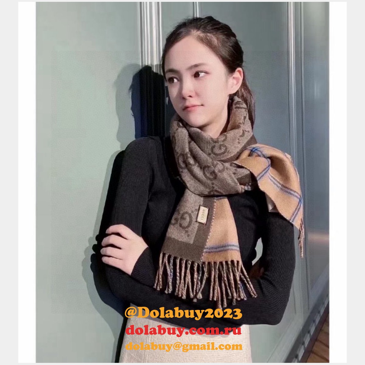 7 star luxury G*u*i ashmere scarf