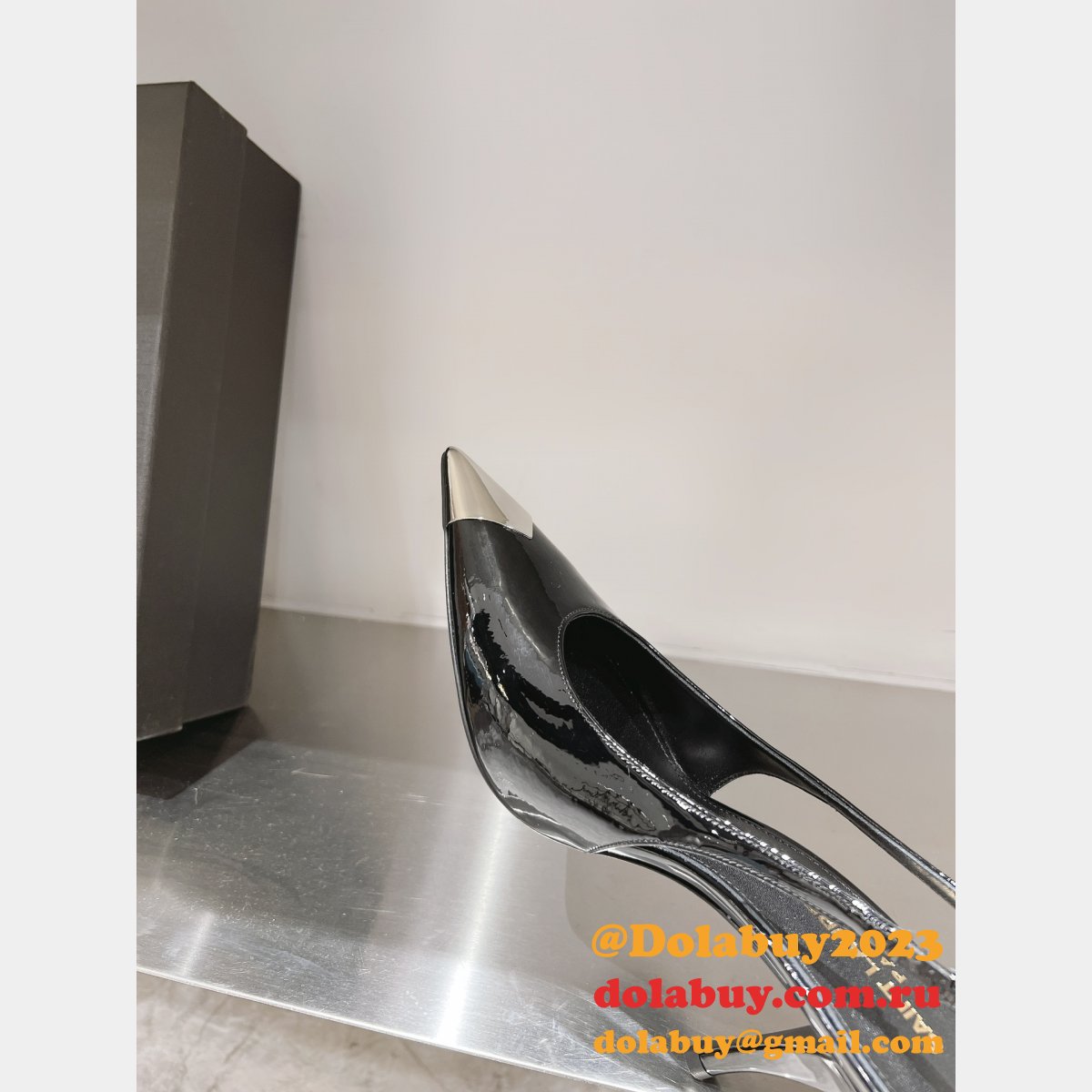 SAINT LAURENT HIGH HEEL LEATHER SHOES