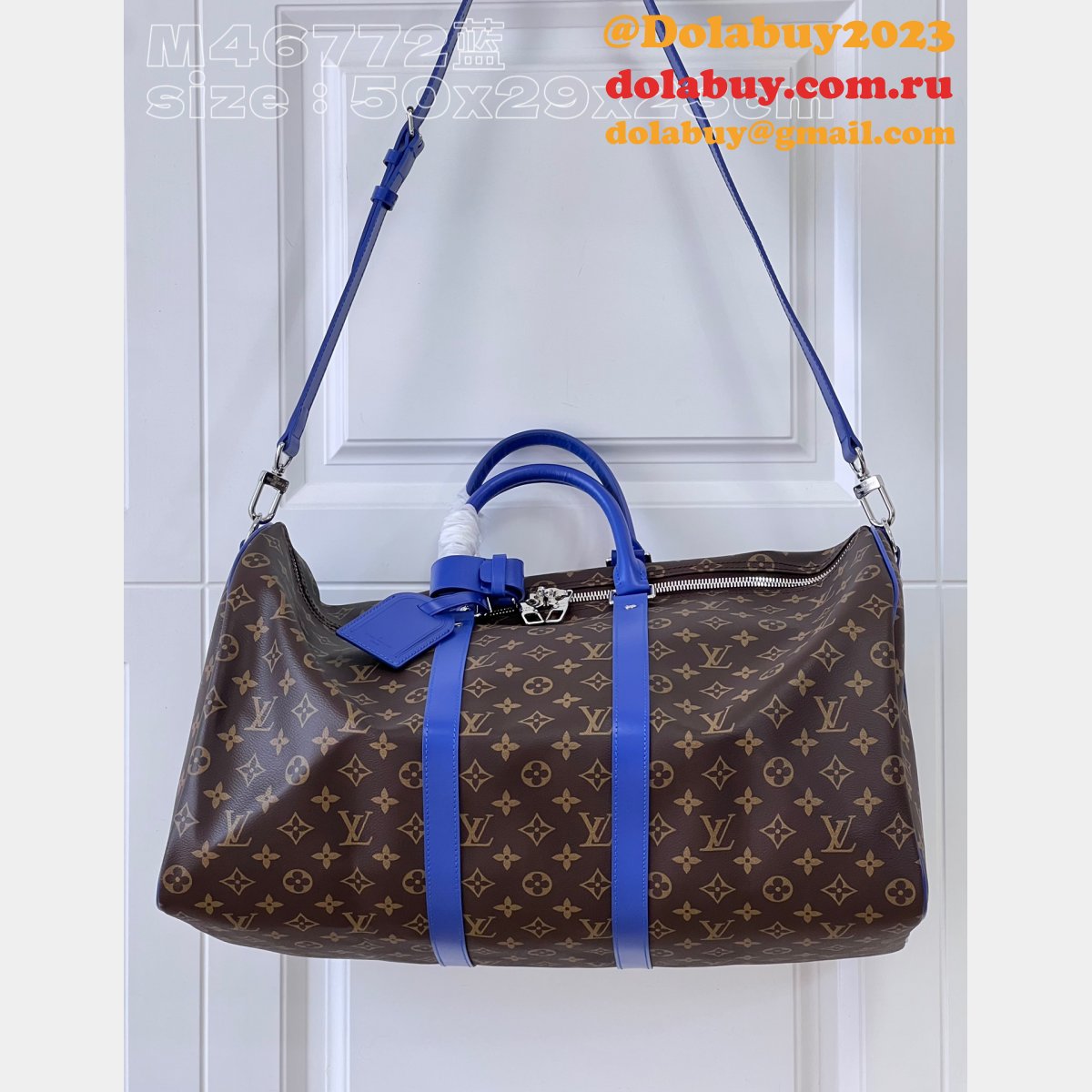 LVS Replica Keepall Bandoulière 50 Monogram Macassar Canvas M46771 Bag
