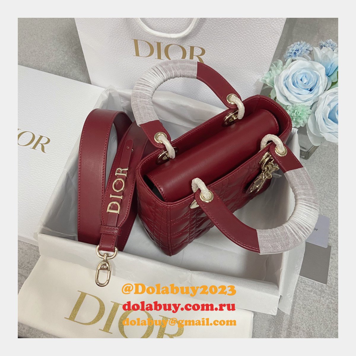 Perfect DIOR lady lambskin 20CM HANDBAG Inspired