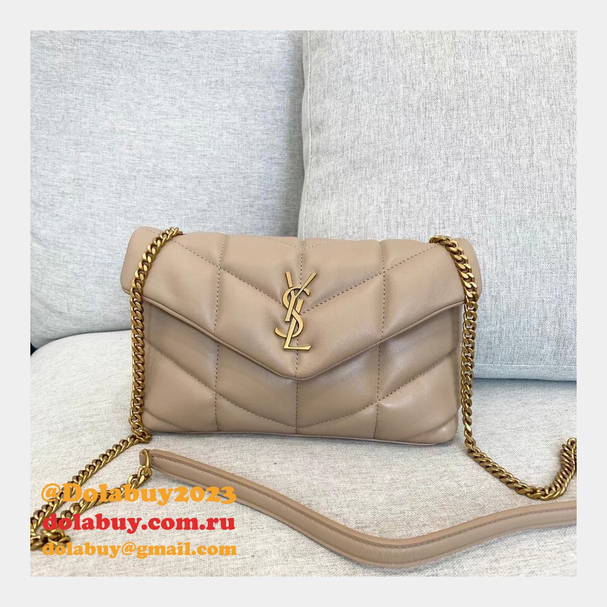 Top Quality best YSL LOULOU PUFFER HANDBAG 23cm