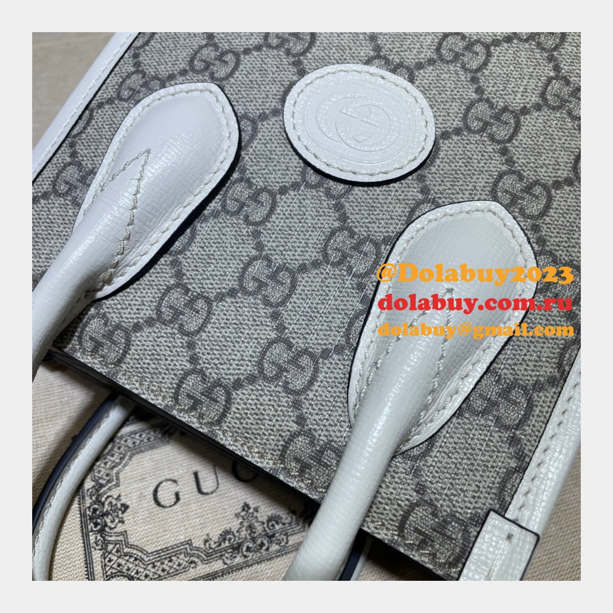 shop now G*u*i replica mini tote bag with interlocking g 671623 gg supreme