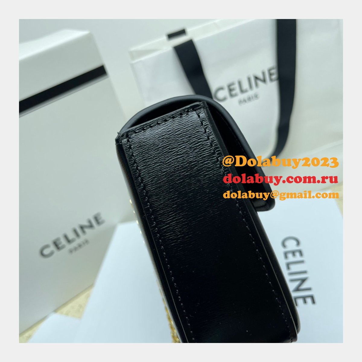 REPLICA CELINE RIOMPHE 20.5CM chain bag