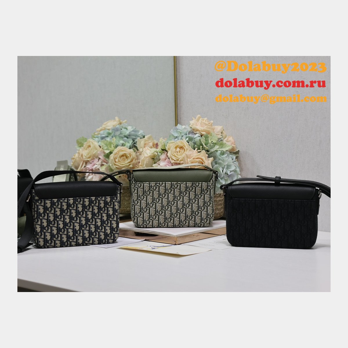 Highest Quality 049 Replica Christian Dior Mens Messenger Bag