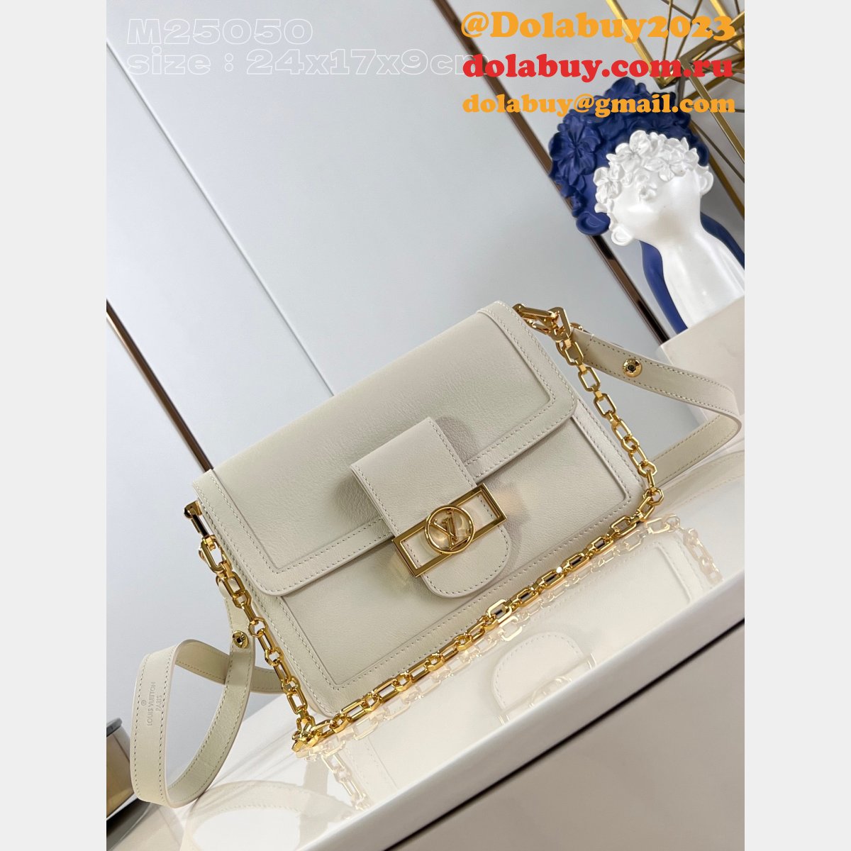 Sale Fake Louis Vuitton Dauphine Soft MM H27 M25209 Bag