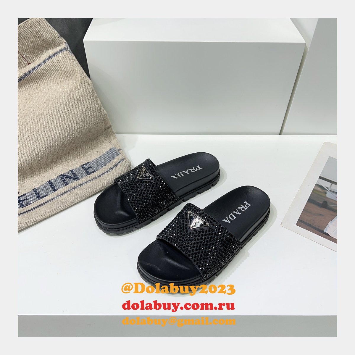 Our Dolabuy Webstore Prada Replica High Quality Flat Sandals