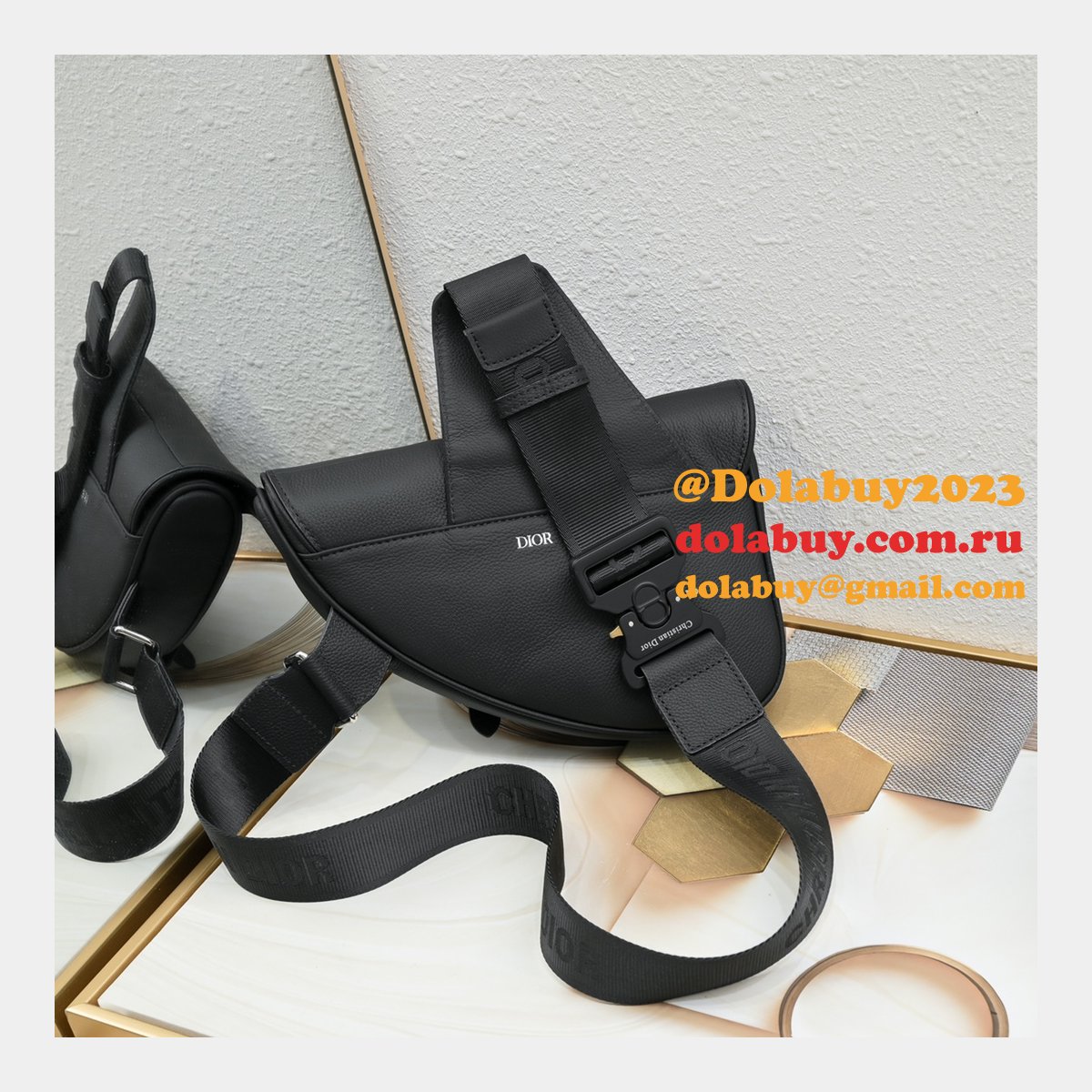 Wholesale CHRISTIAN DIOR saddle homme men bag