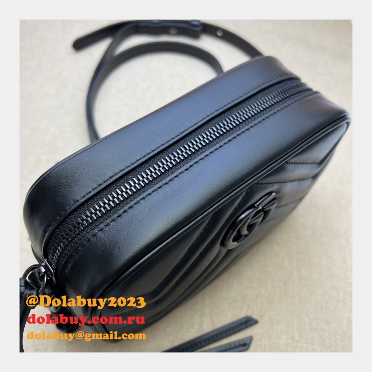 designer G*u*i luxury camera 634936 gg marmont mini shoulder black bag