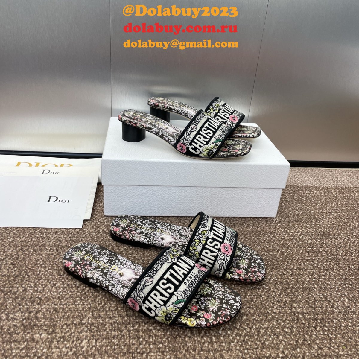 Top Quality DIOR Dway Slide Women Shoes