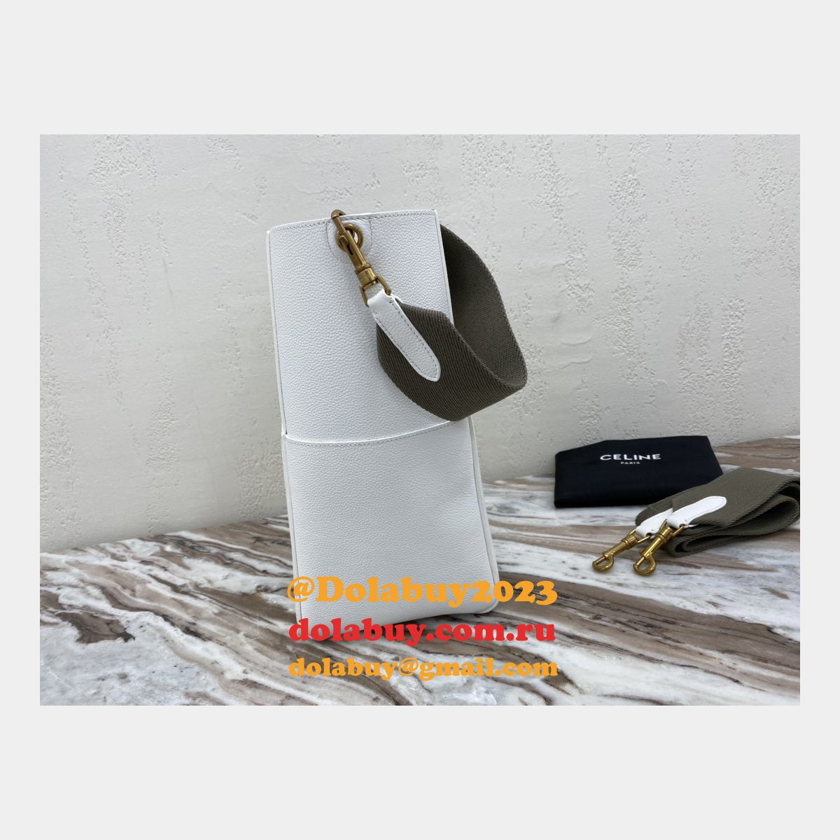 Top Quality Replica Seau Sangle Celine White Bags