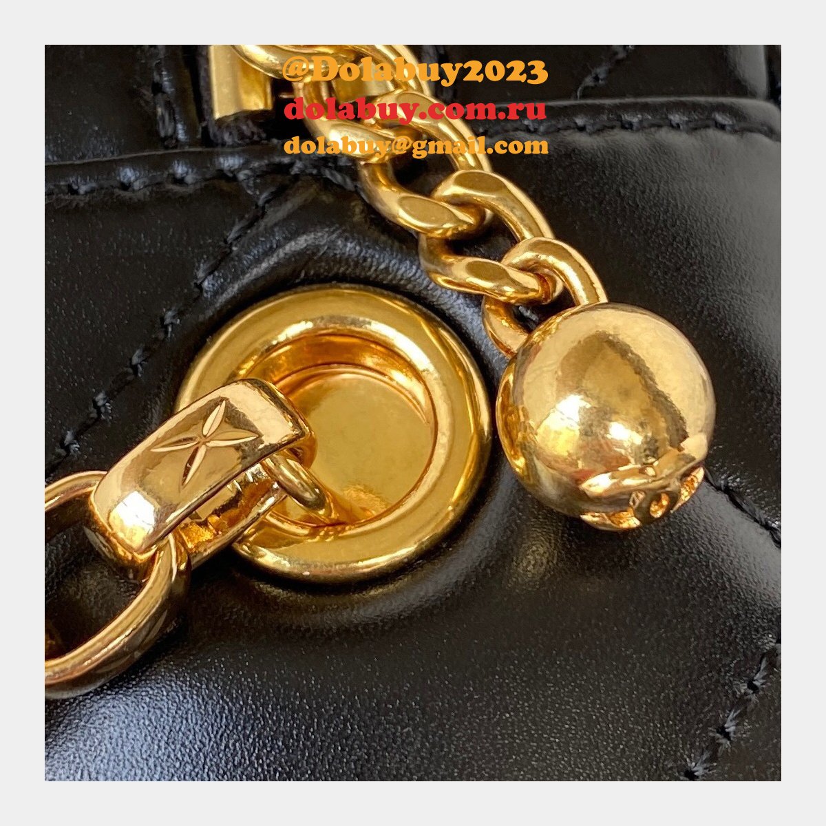 Best Luxury Replica AS3383 Camera Case Metallic Calfskin & Gold-Tone