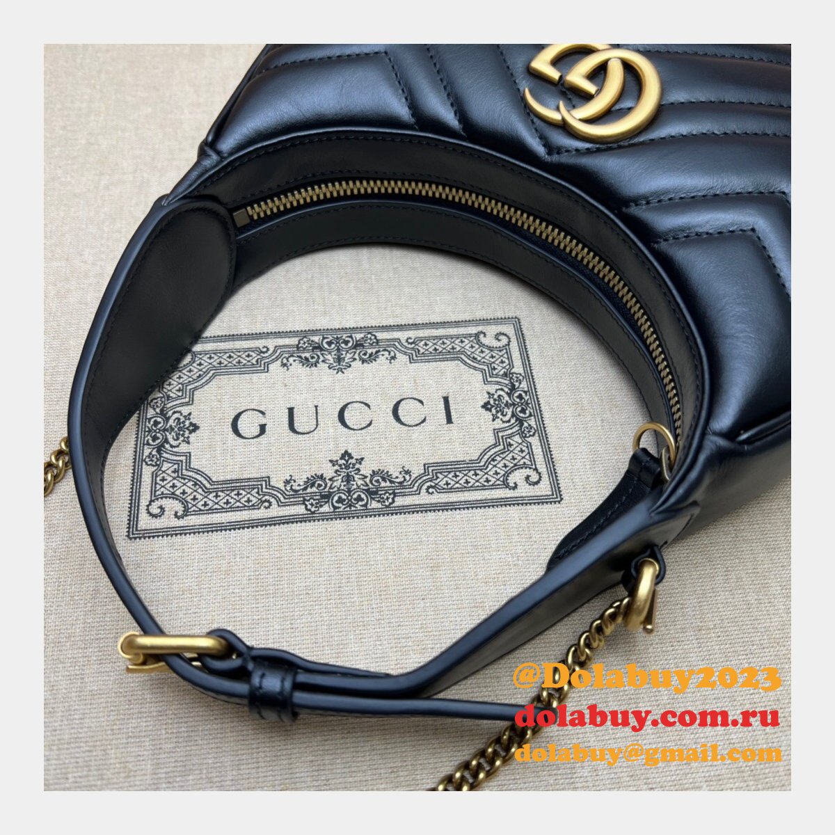 G*u*i best 699514 gg marmont half-moon-shaped replica bag