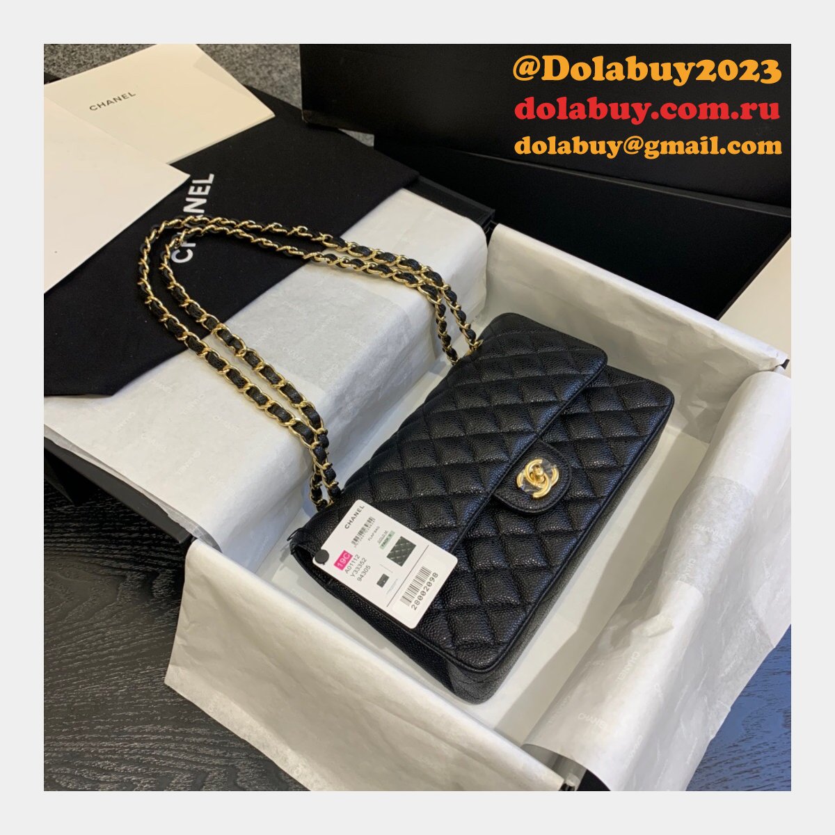 New CC 2021 Replica Quilted Caviar Leather Caviar CF1112 25CM Bags