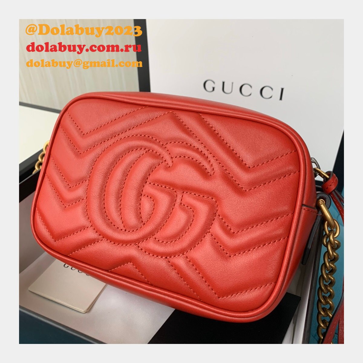 G*u*i replica gg marmont matelassé mini 448065 bag