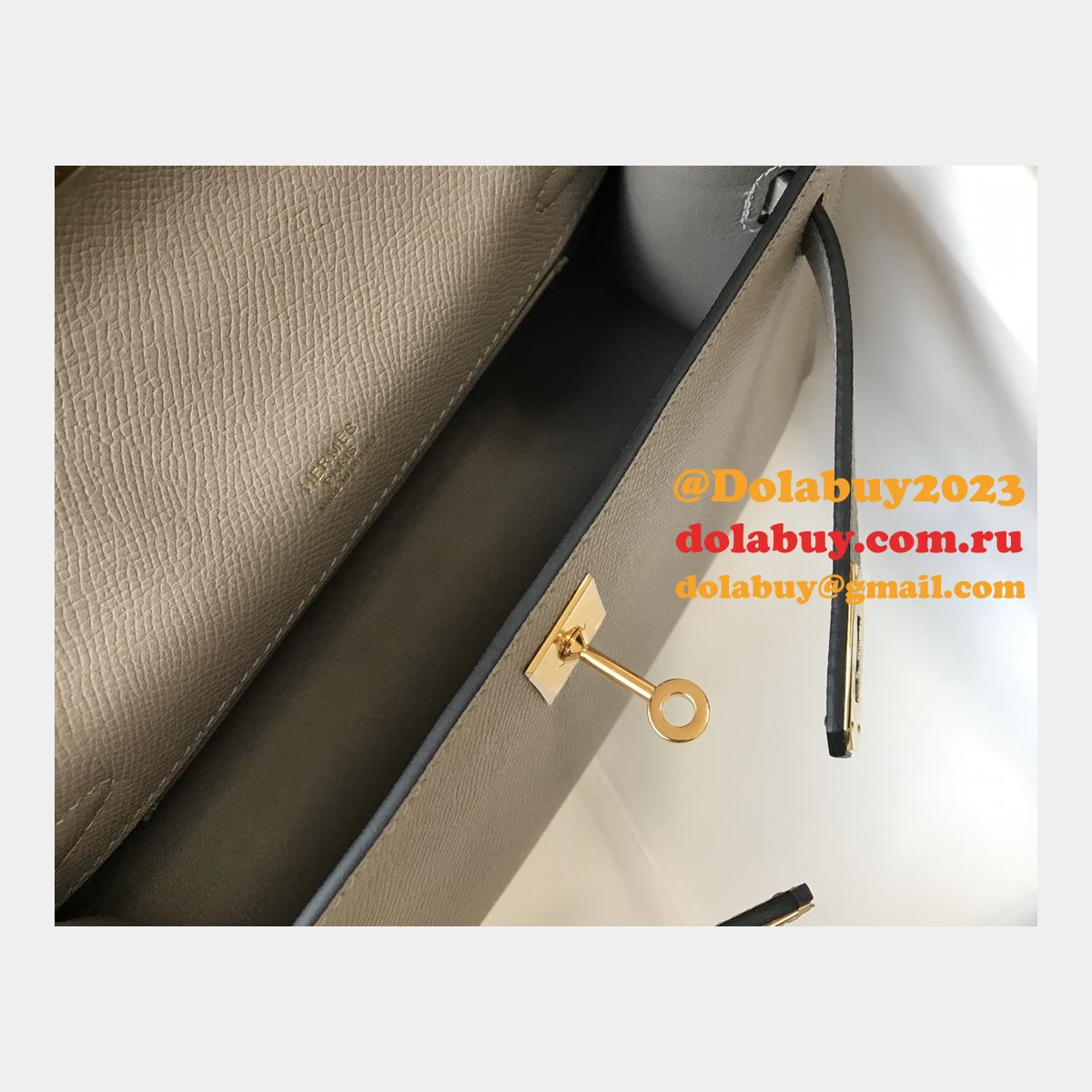 Luxury Hermes EPSOM LEATHER Mini Kelly Pouchette