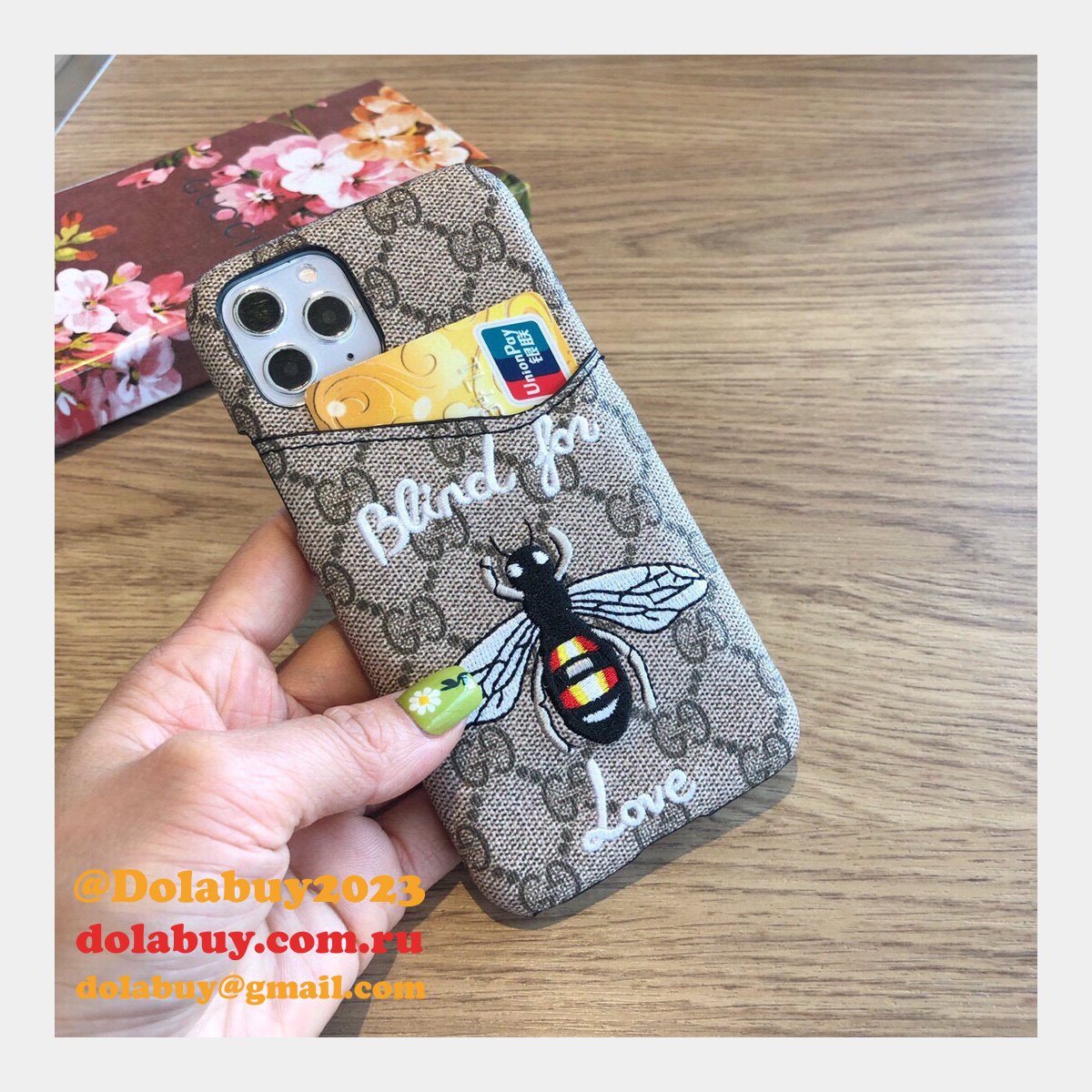 high quality G*u*i iphone leather wallet cases