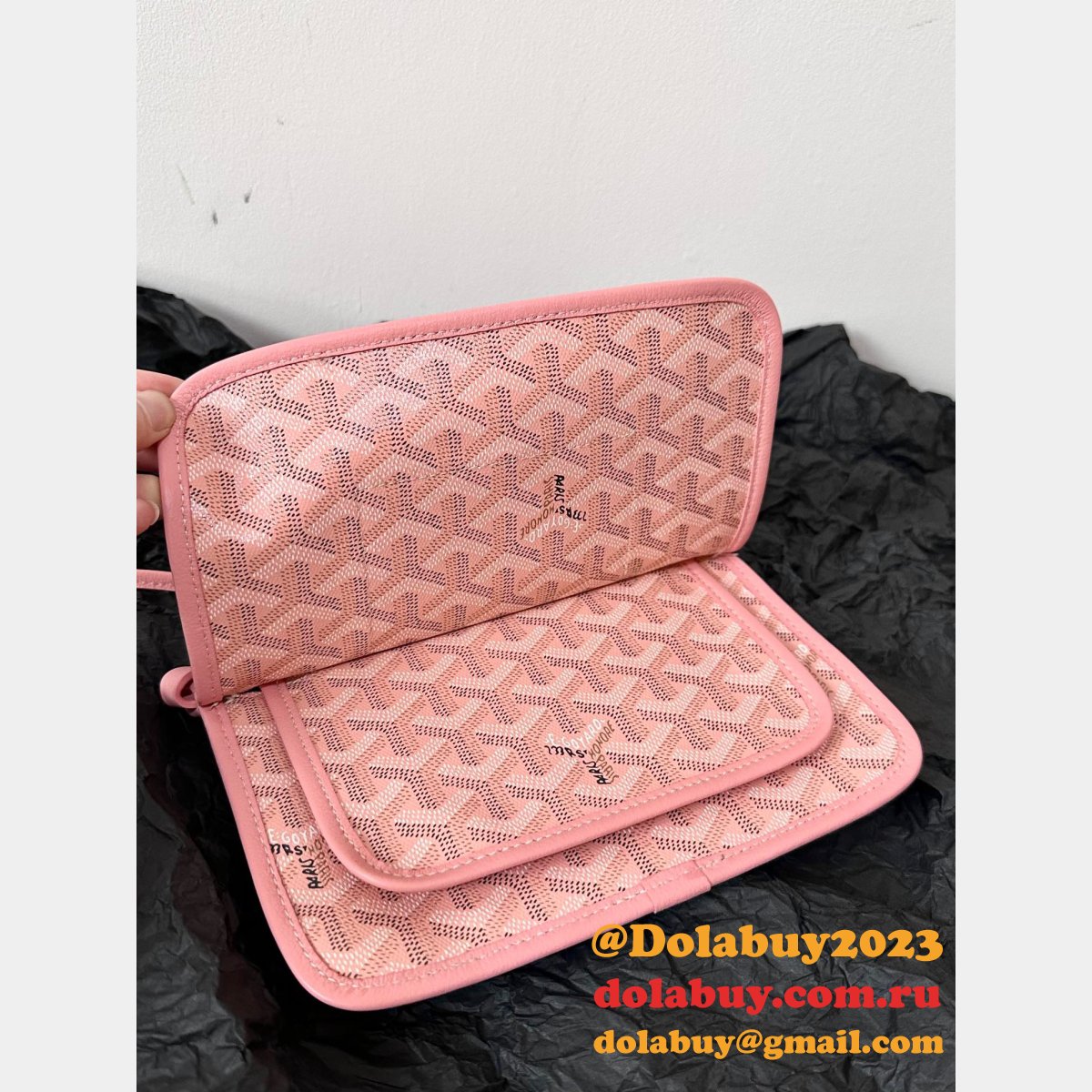 Goyard Wholesale Plumet Pocket Wallet Knockoff Pink Bag