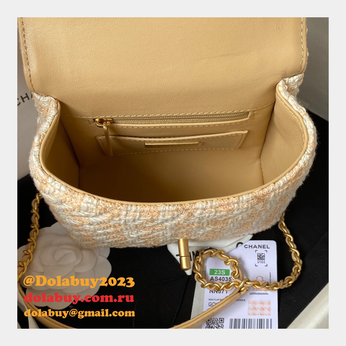 New 1:1 Mirror Flap Bag AS4035 Top Handle Luxury