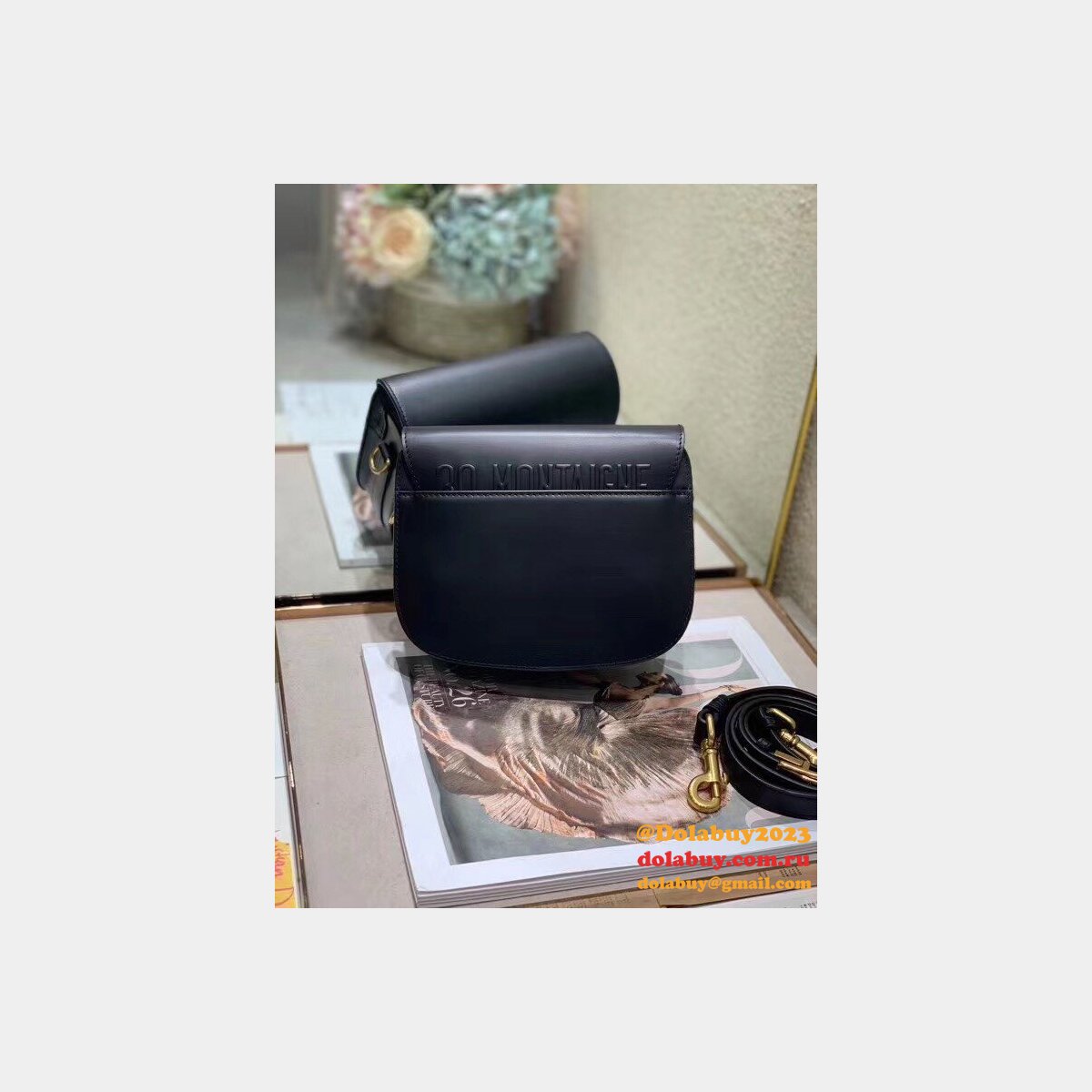 Replica 2020 Christian dior bobby CD logo black bag
