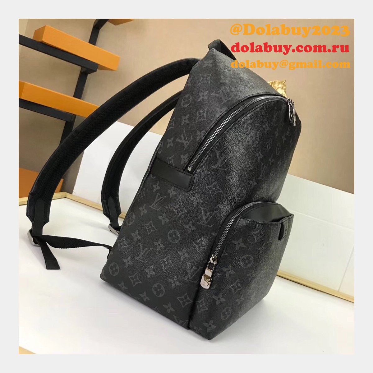 Louis Vuitton Replica M43186 Apollo Backpack Monogram Eclipse