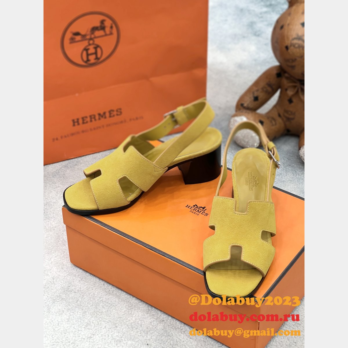 Eternite Slingback Sandals Luxury Hermes Replicas Shoes