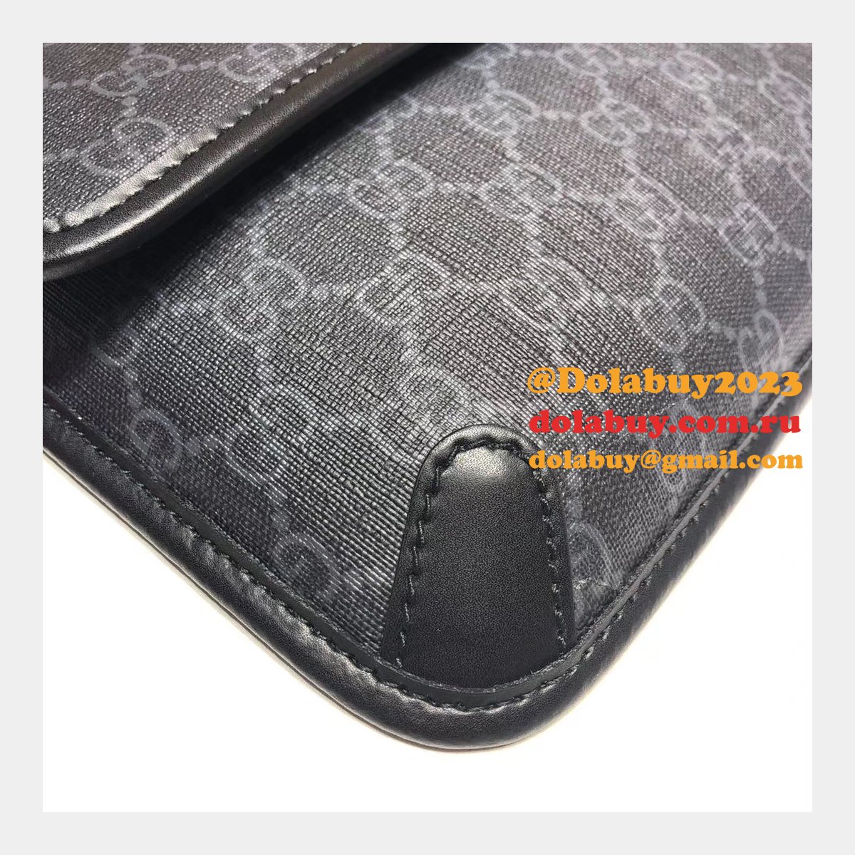 G*u*i top quality 598113 gg black belt bag