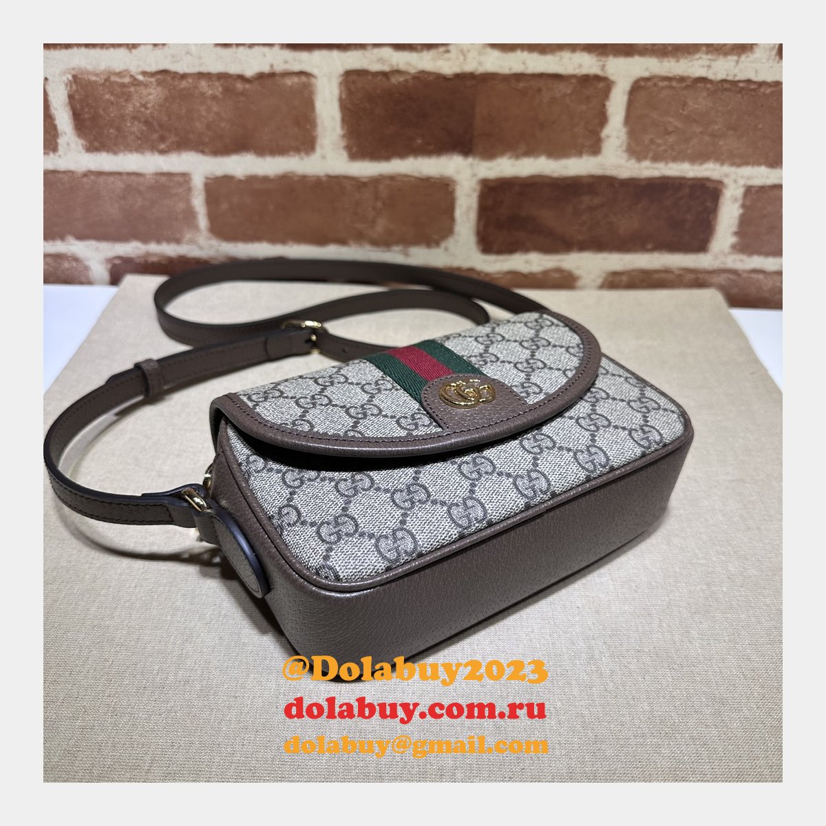 ophidia 772239 1:1 mirror gg G*u*i shoulder knockoff bag
