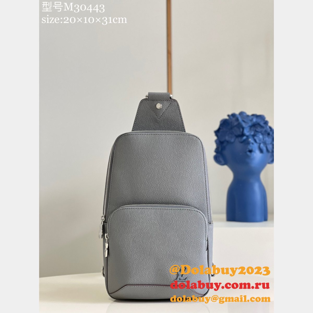 Louis Vuitton High Quality Designer Replica Avenue Sling M30443 Taiga Bag