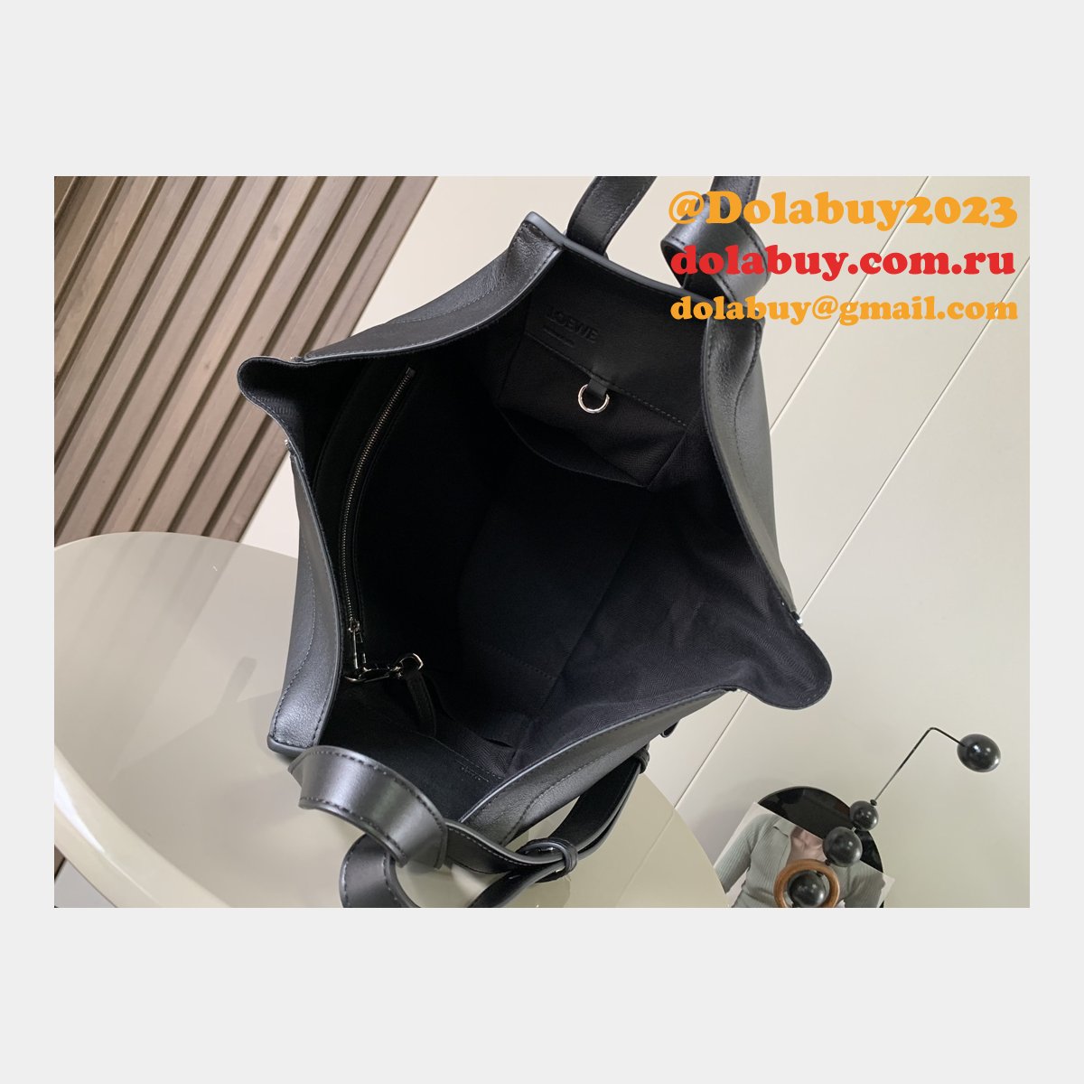 Small Top Quality Loewe Hammock Bag In Classic Calfskin