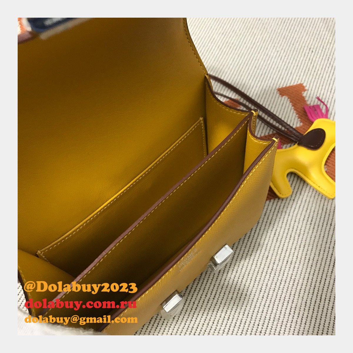 Hermes Constance Bag 18cm Epsom Leather Yellow