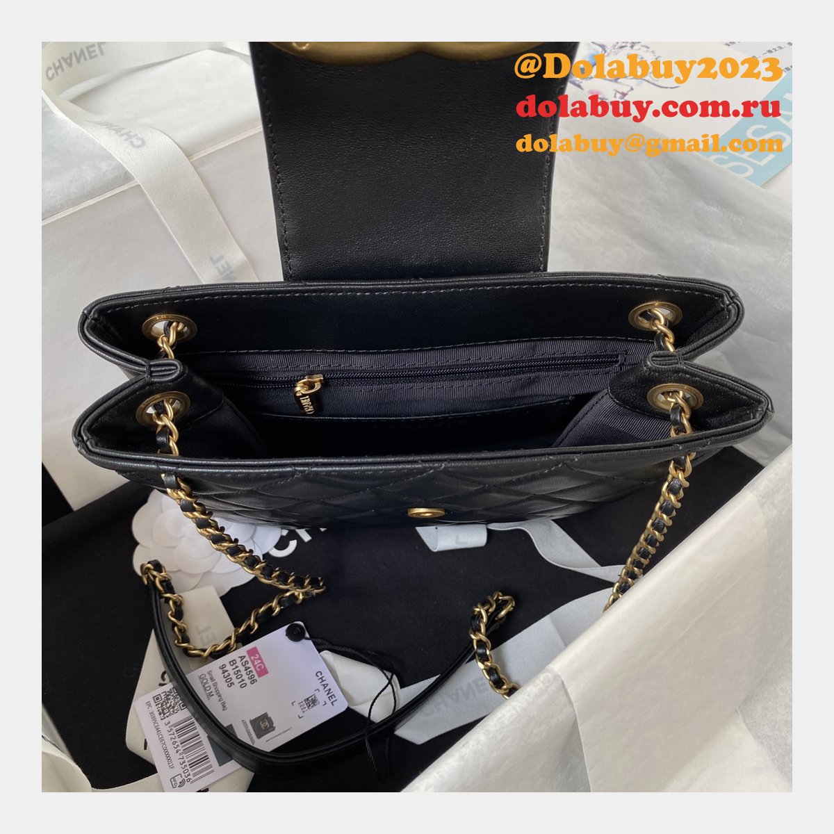 Shop Duplicate High Quality 2024 Cruise Shoulder Black AS4596 Bag