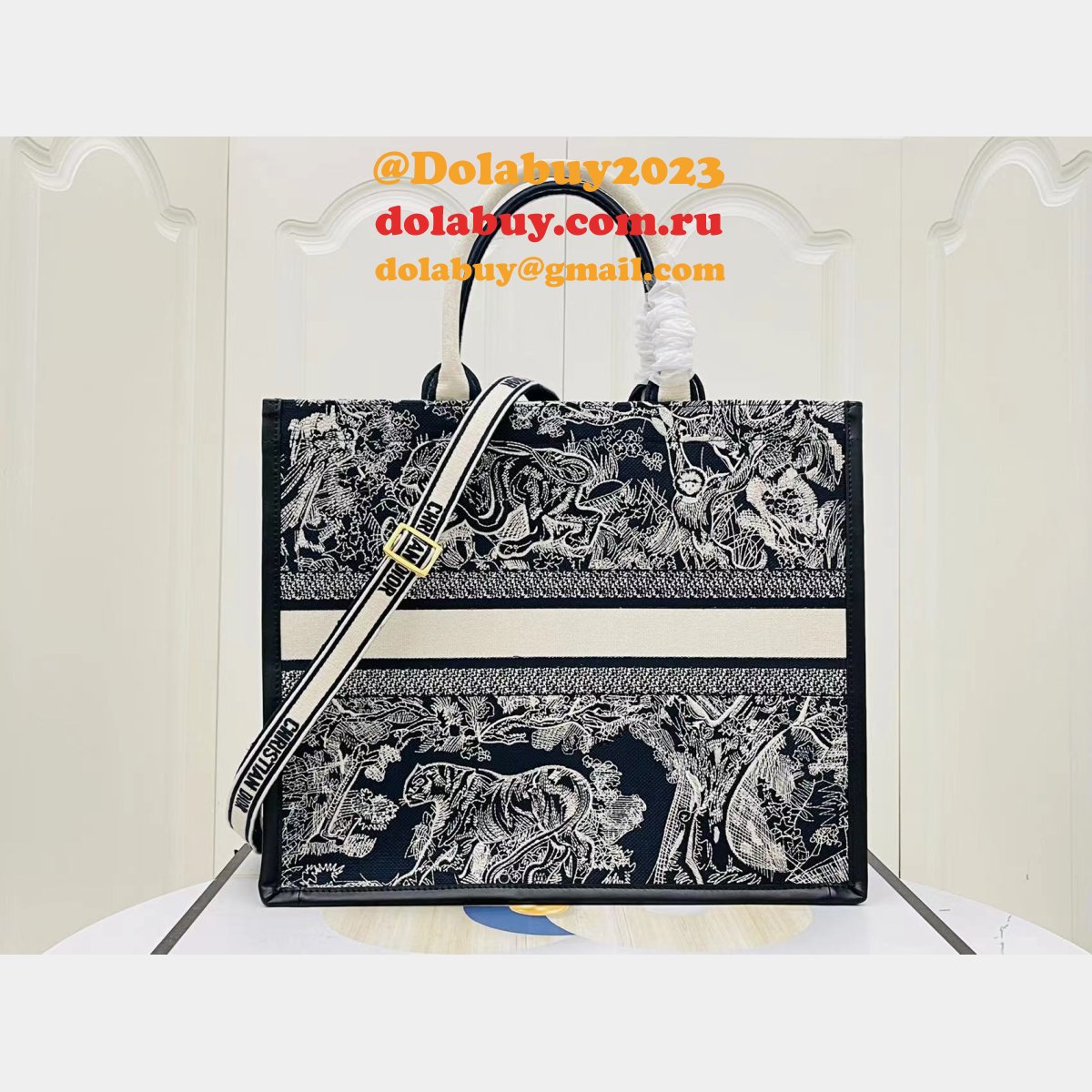 Fashion DIOR BOOK TOTE WITH STRAP NEW Designer