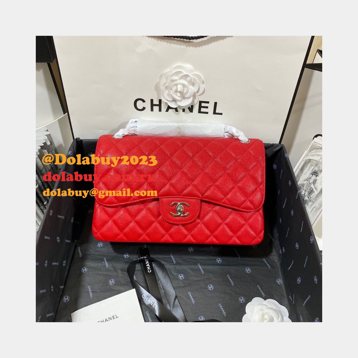 High Quality CC CF Classic Flap Jumbo Bags 30CM on Sale