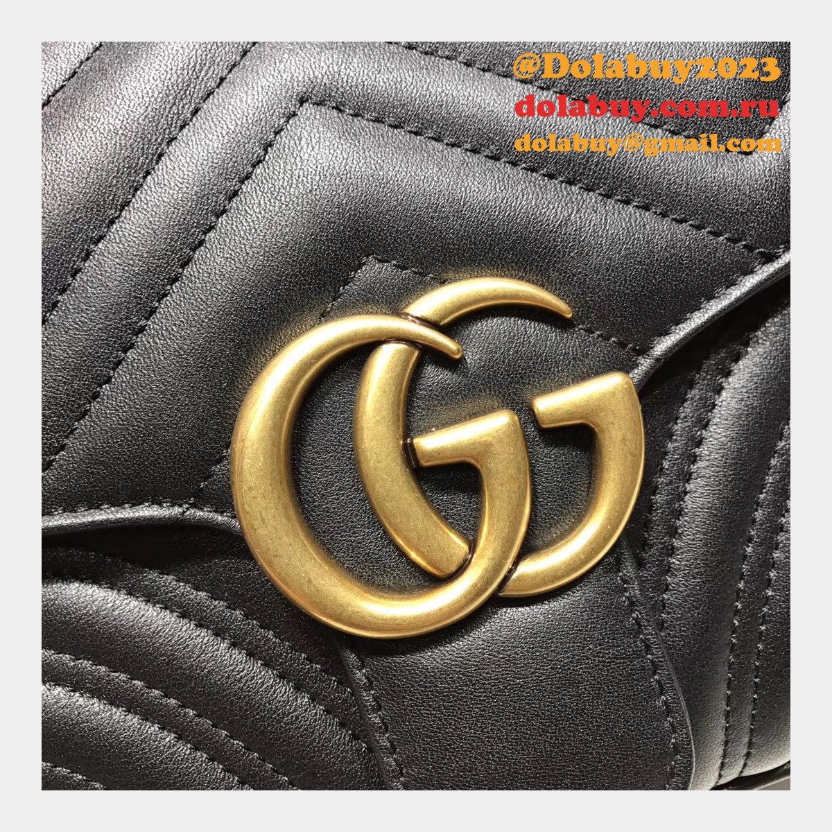top quality G*u*i replica 498100 leather gg marmont small shoulder bag