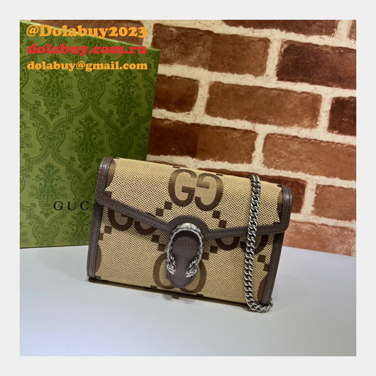 Perfect Gucci UK 401231 Dionysus Chain wallet Shoulder Fake Bag