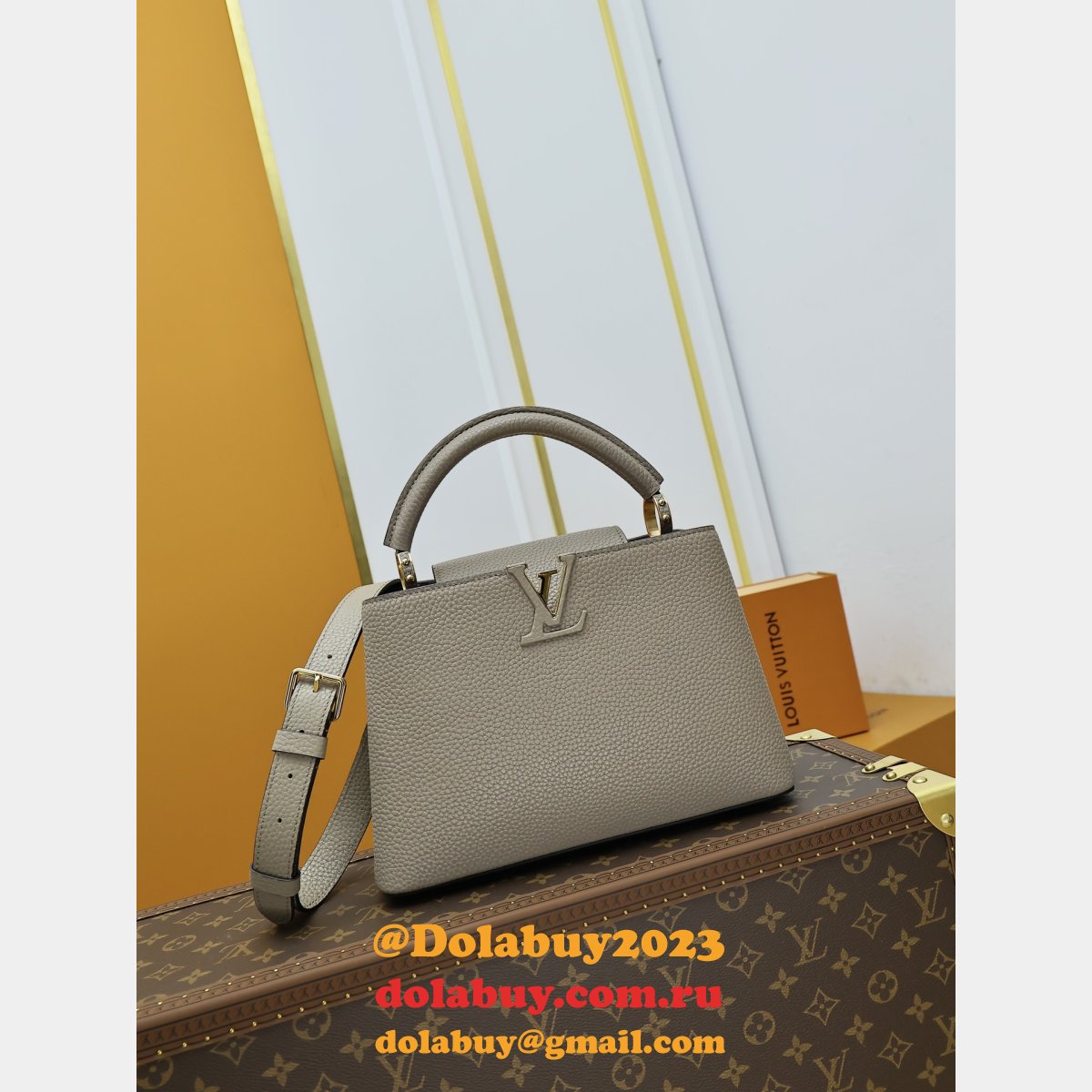 Luxury Designer Louis Vuitton Capucines BB M24728 Handbag