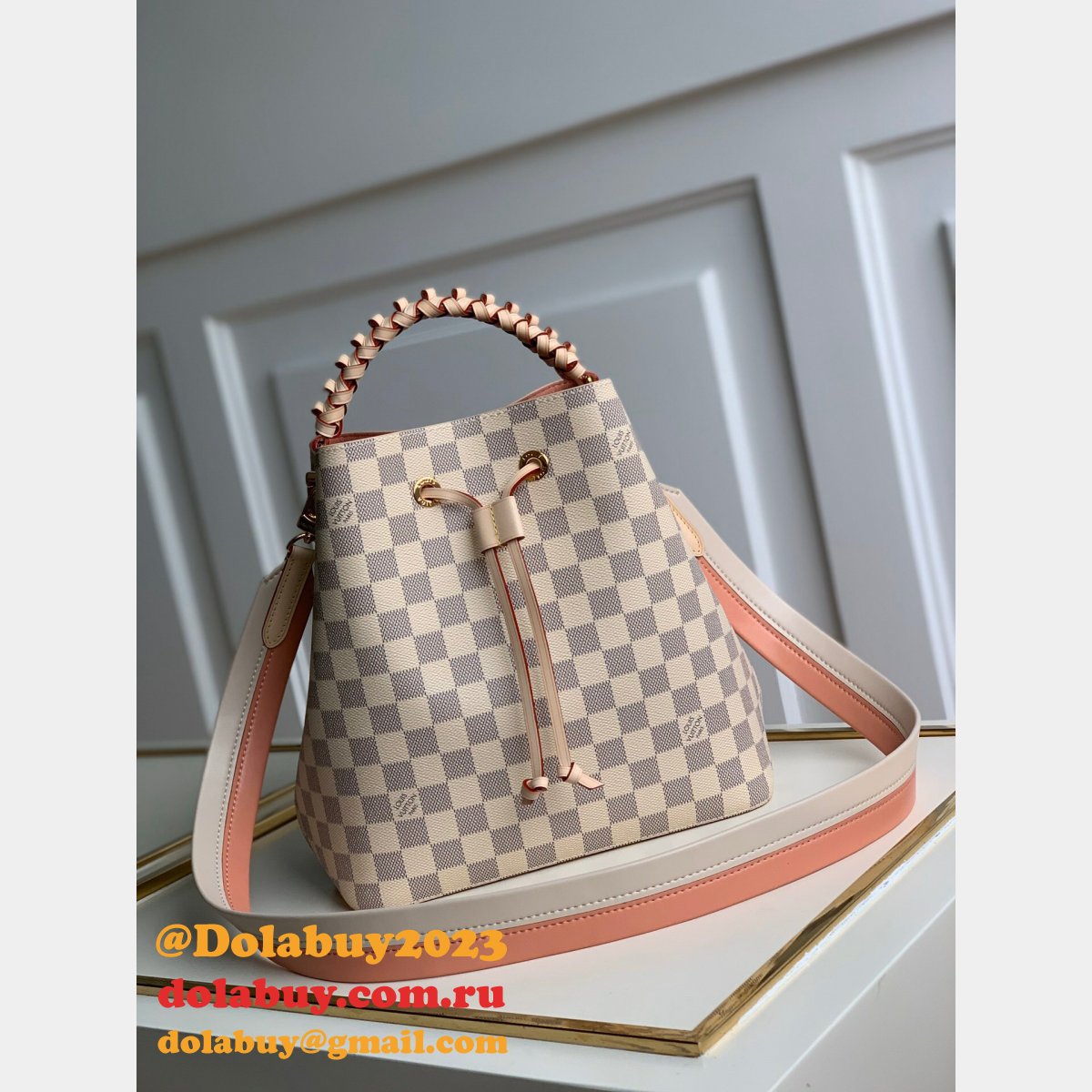 Louis Vuitton Replica N40344 Néonoé MM Damier Azur Canvas