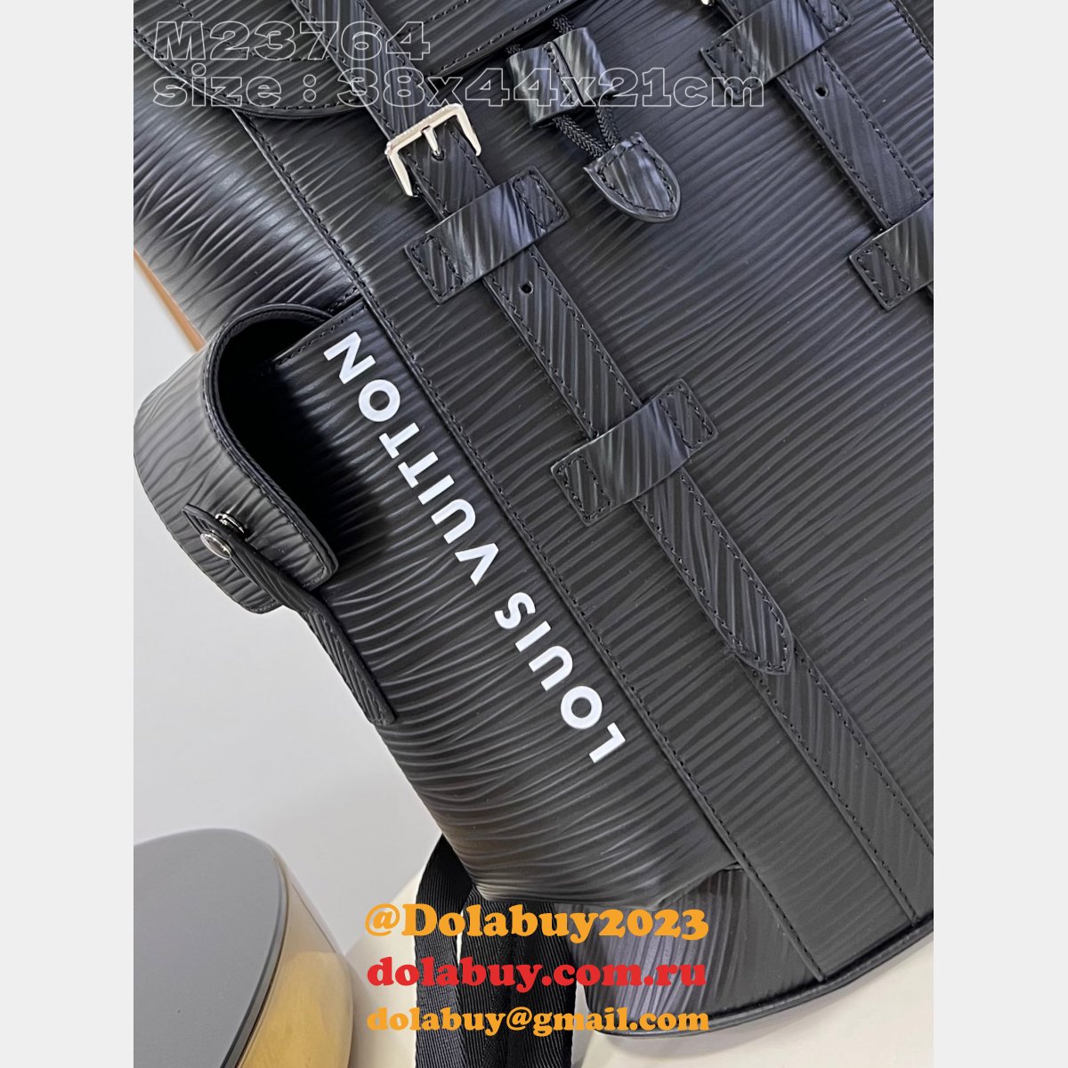 Perfect Christopher M23764 A05 Black Louis Vuitton Knockoff Bag