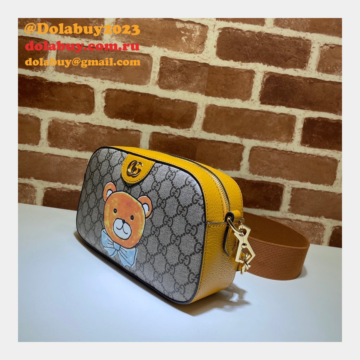 replica luxury G*u*i gg black shoulder 574886 bag