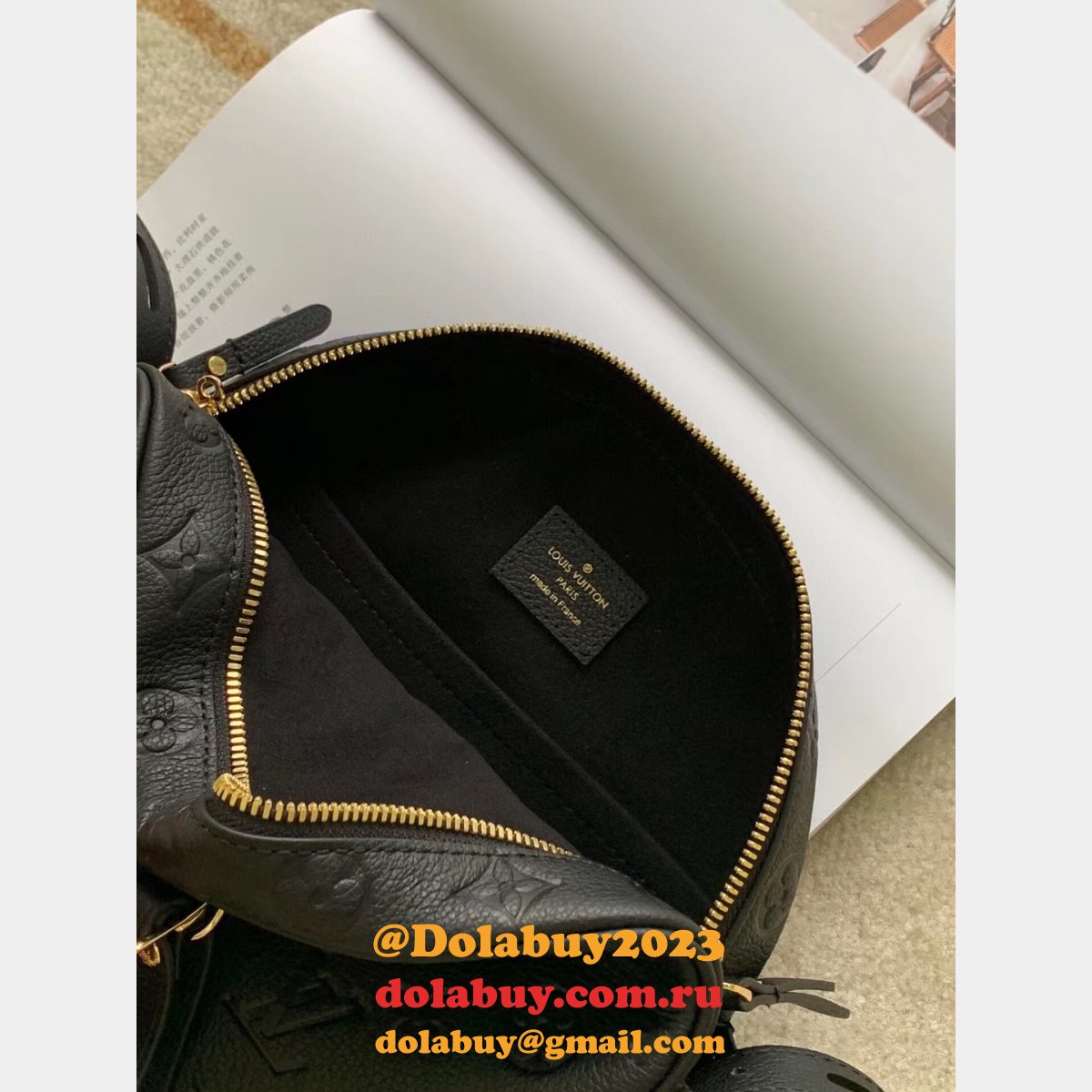 Louis Vuitton Designer Boite Chapeau Souple MM Monogram M45167 Noie Leather