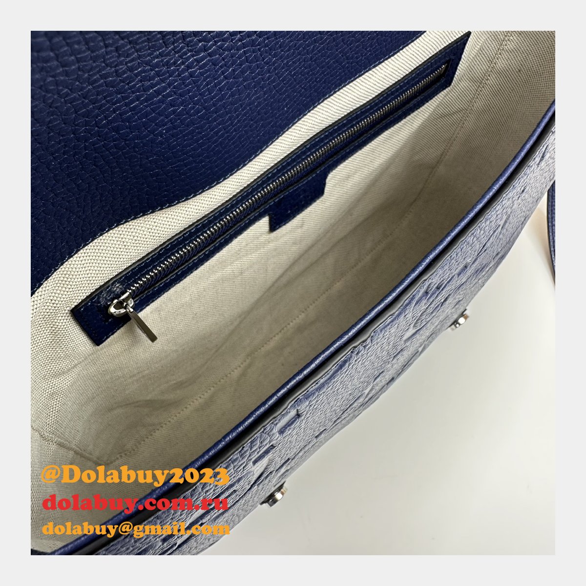 jumbo G*u*i inspired gg 1:1 mirror messenger 760234 blue bag