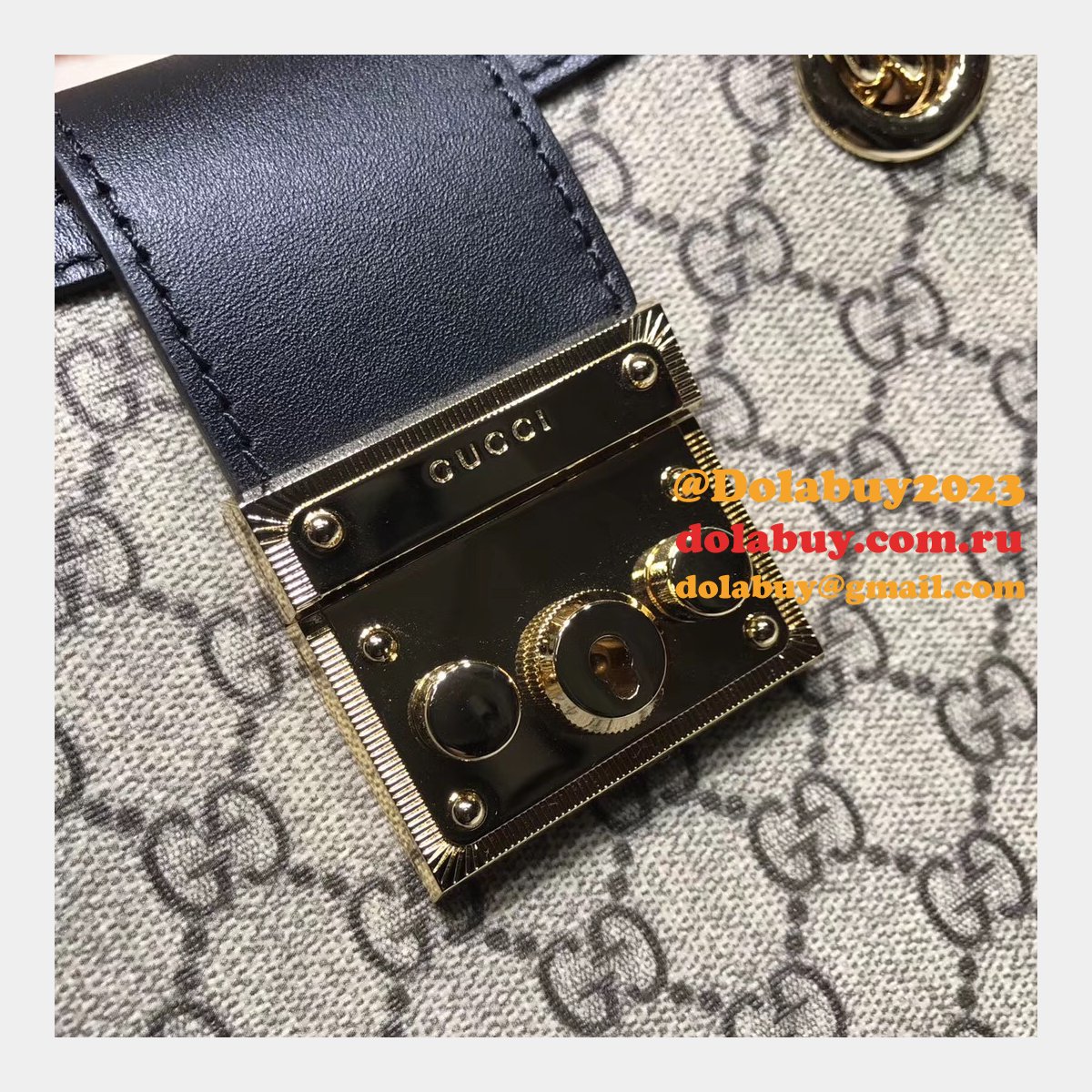 uk G*u*i replica gg supreme padlock small shoulder 498156 bag