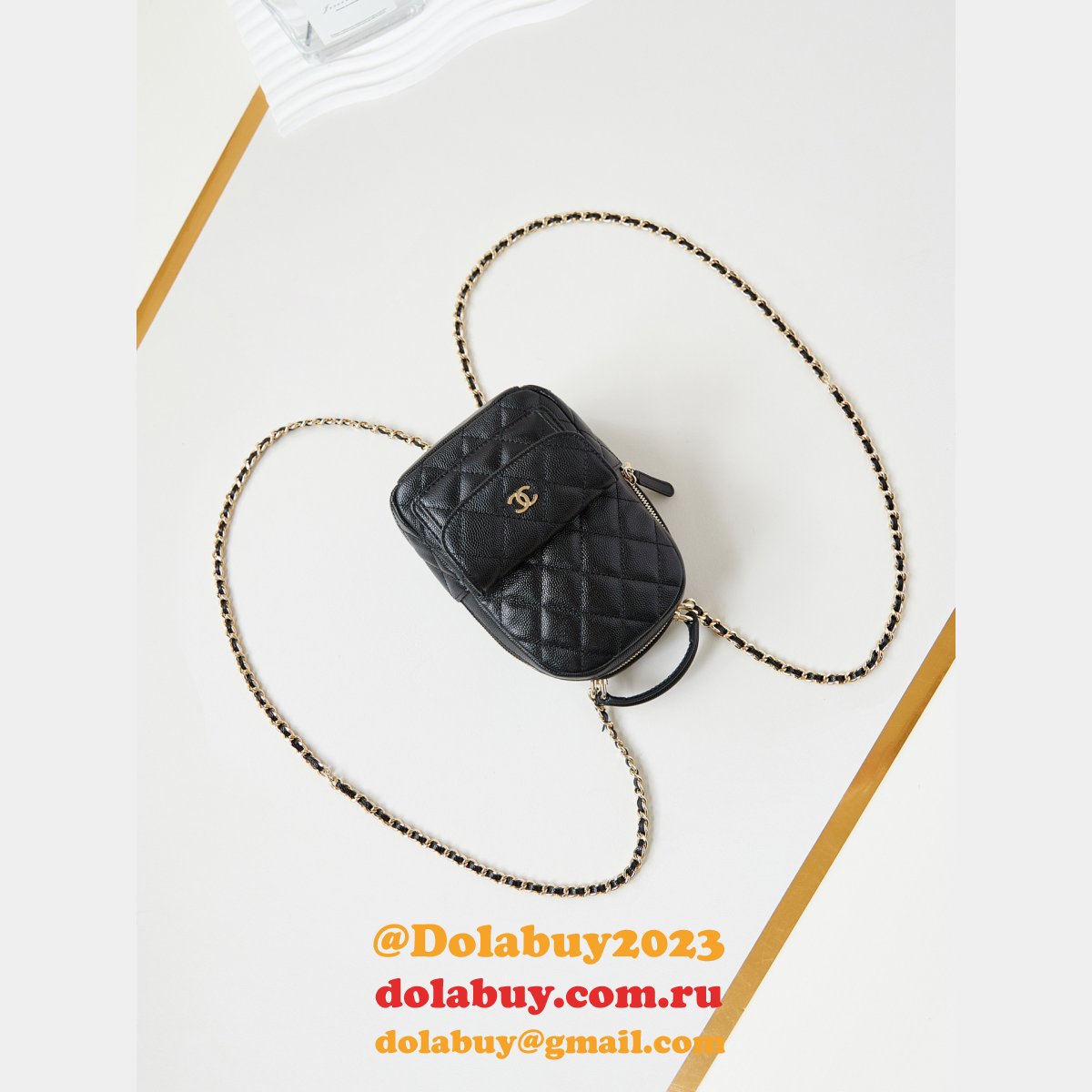 Fashion 24Cmini caviar leather women backpack AP3753