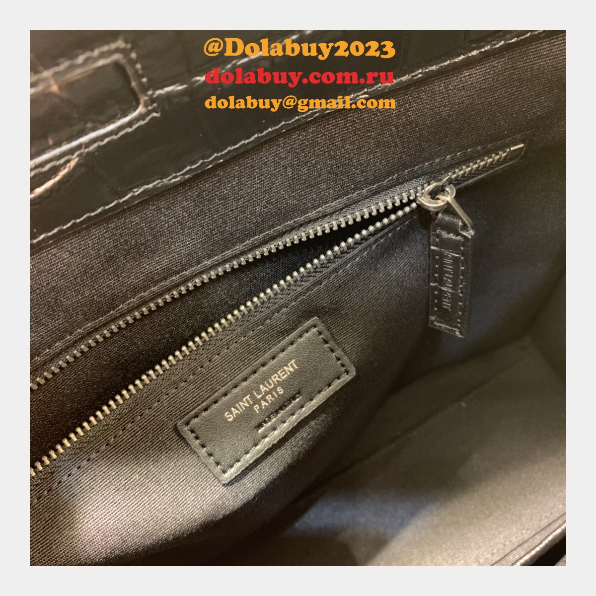 Replica YSL Saint Laurent Large Niki Shopping Bag Black Vintage