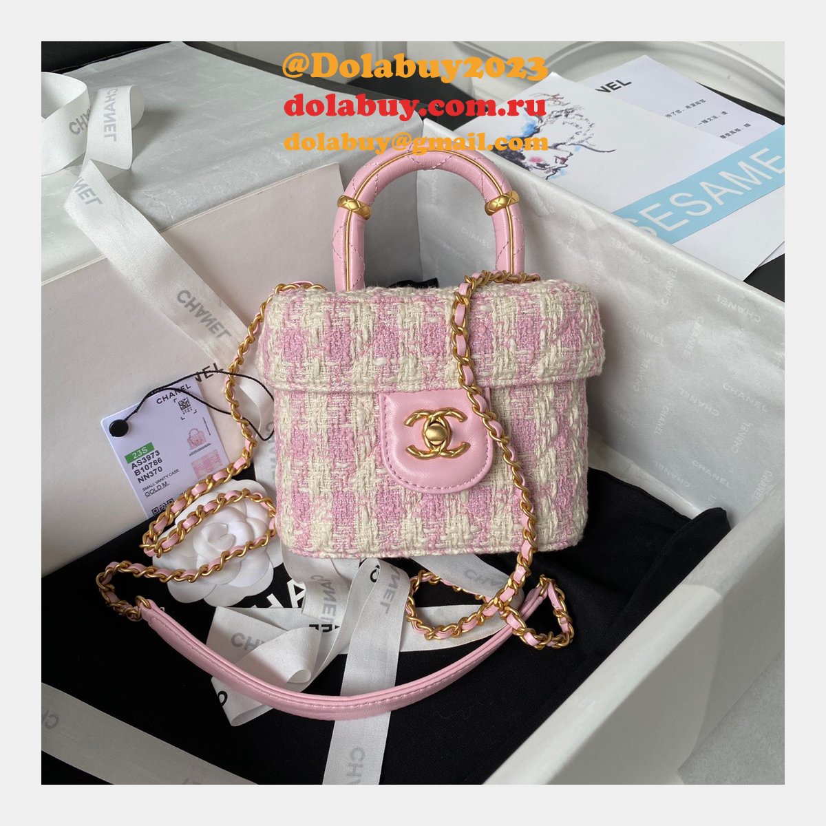 Perfect AS3973 Vanity Case Lambskin Knockoff Replica Bag