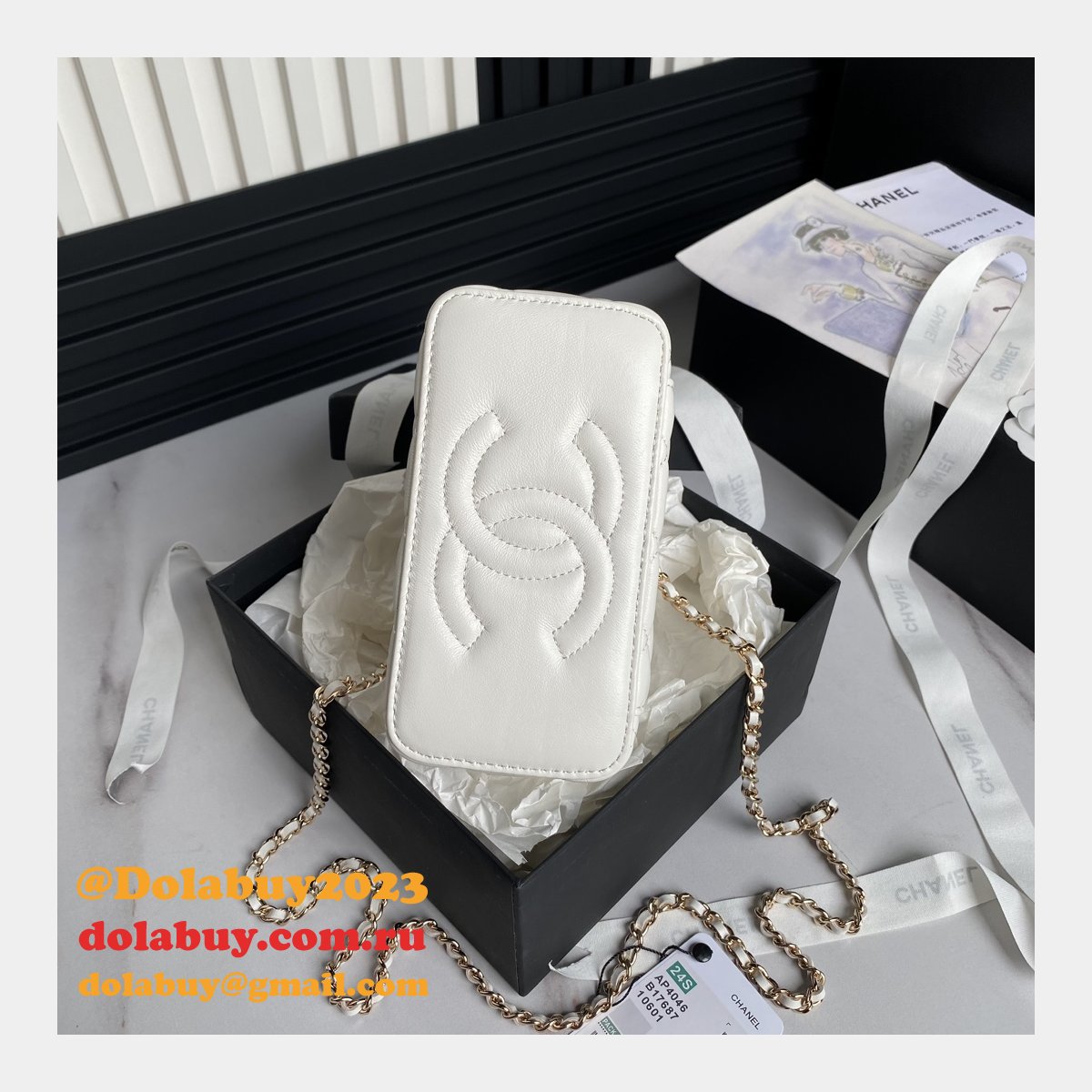 Imposter Designer Handbags Clutch With Chain Vanity AP4046