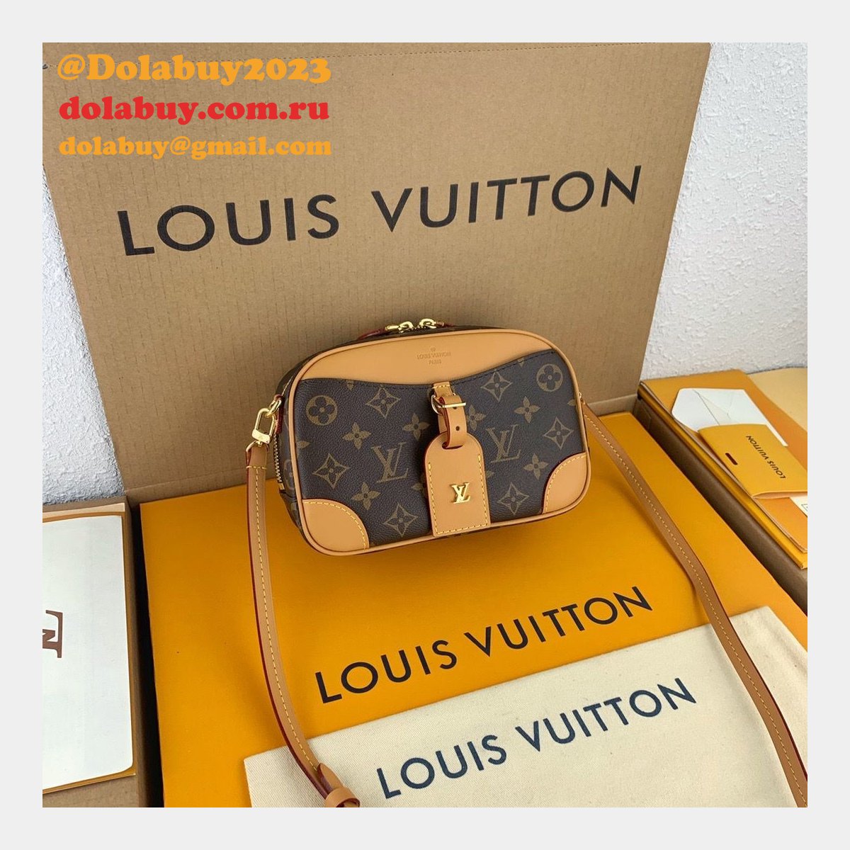 Louis Vuitton Crossbody bags Damier Ebene M45528 Mini Luggage